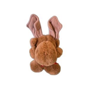 Wild Wonders Moose Plush Stuffed Animal Toy Northern Gifts Brown Red Bow Plush